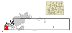 Arapahoe County Colorado Incorporated and Unincorporated areas Littleton Highlighted